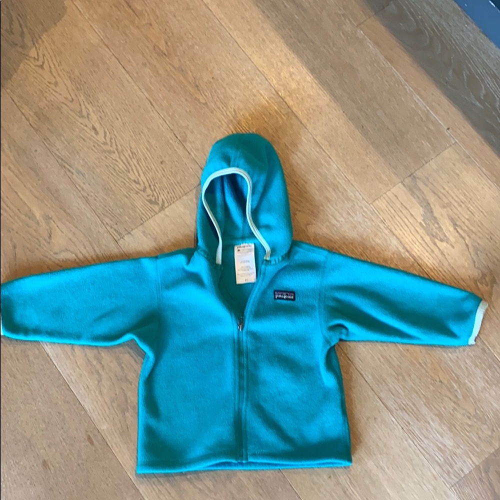 Patagonia turquoise fleece girls jacket 2T GUC
